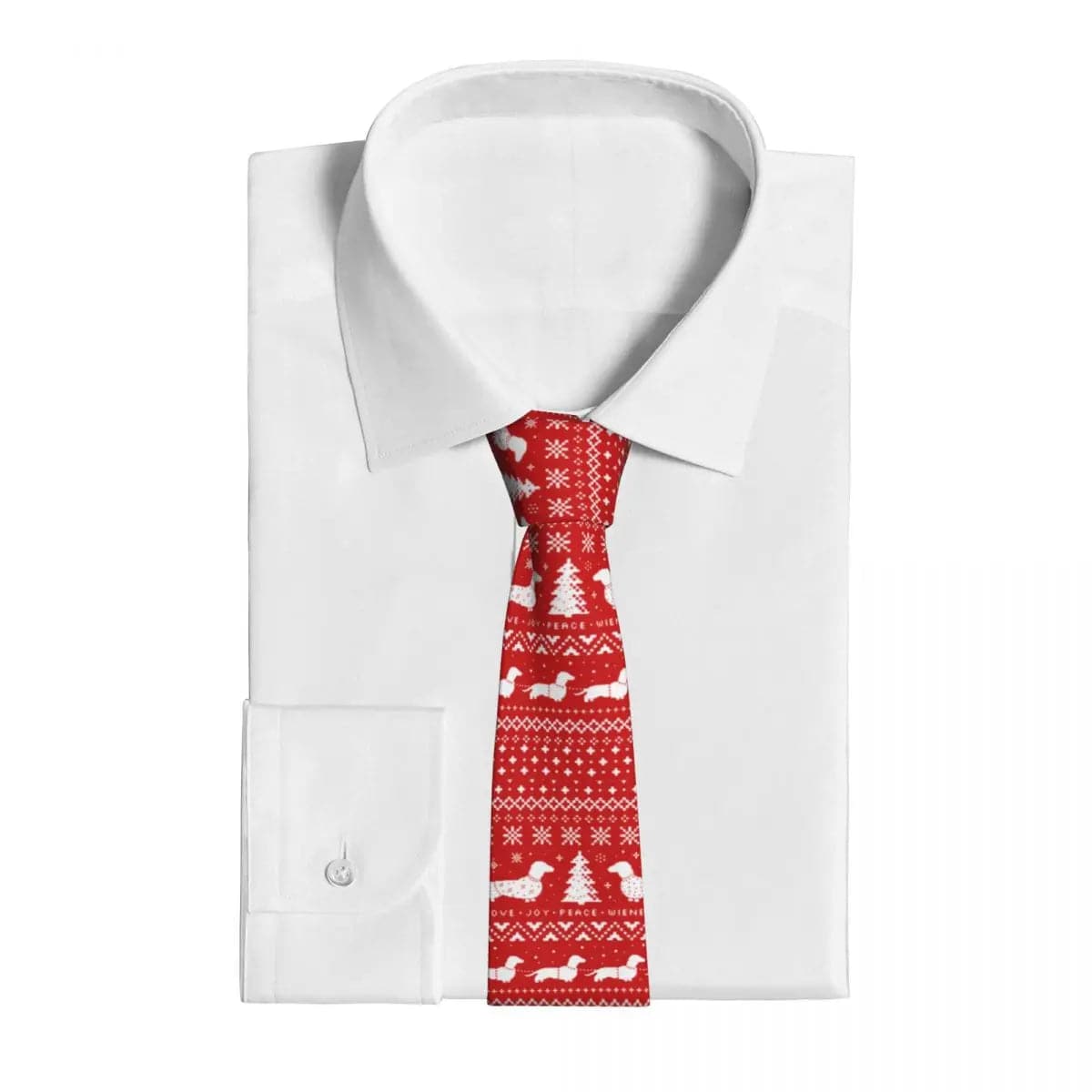 Dachshunds Christmas Men Women Necktie Silk Polyester 8 cm Wide Sausage Dog Lover Neck Ties for Men Accessories Office