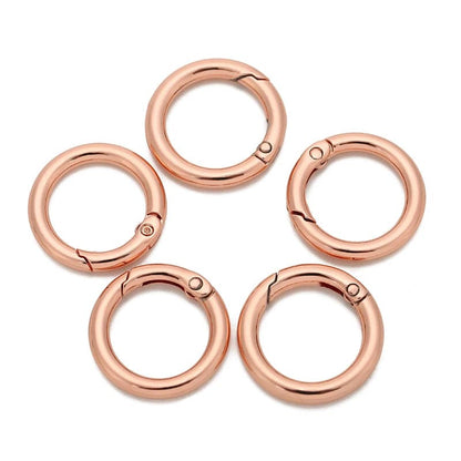 5PCS 25mm 28mm Open Spring Ring Buckle Keyring Key Chains (Never Fade) Round Split Ring Key Rings For Bag Jewelry Finings