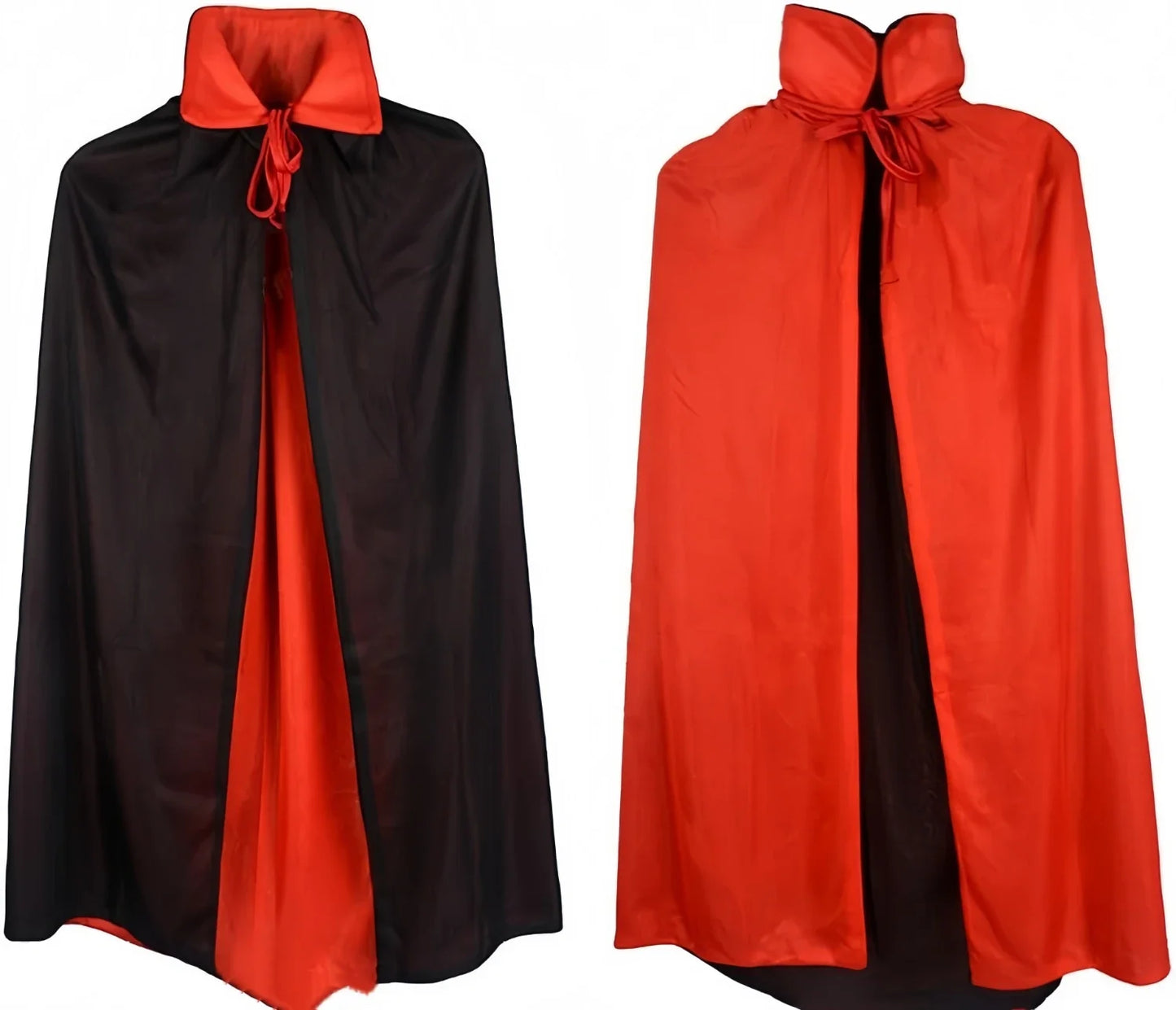 Halloween Vampire Cape Children's And Adult's Knitted Fabric Red And Black Double-sided Cape Halloween Cosplay Costume Cape