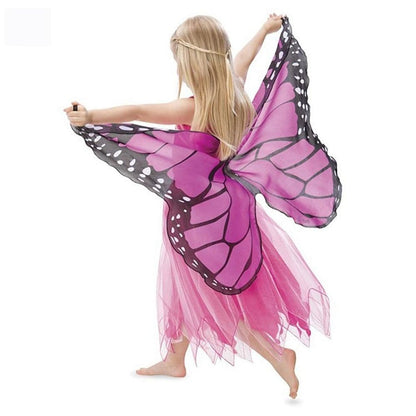 Kids Butterfly Costume Halloween Performance Mask Cloak Children's Butterfly Elf Angel Wings Christmas Stage Cosplay Costumes