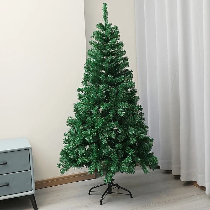 6ft (About 1.8m)Premium Artificial Christmas Tree With Metal Hinge And Folding Base For Holiday Indoor Outdoor Party Decorationy