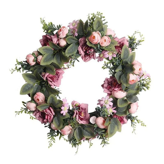 45cm Artificial Eucalyptus Wreath Decoration Venue Layout Props Wreath Grass Ring Decoration Door Knocker Pendant