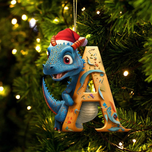 26 Letters New Christmas Decorations Christmas Dragon Baby Egg Acrylic Christmas Tree Hanging Ornaments