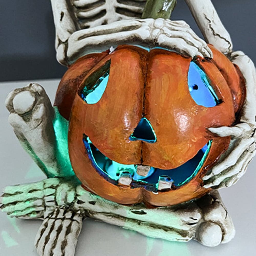 Pumpkinn Skeleton Ornament for Haunted House Graveyard