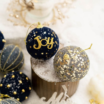 Christmas Ball Painted Ball Golden Silvery Champagne Glitter Stars Christmas Tree Hanging Window Decoration Small Gifts Toys