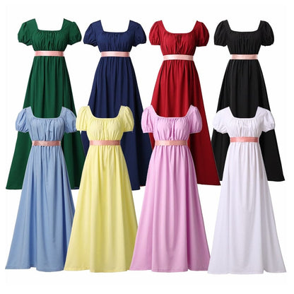 Womens Regency Dress - Bridgerton Halloween Dance Party Costume