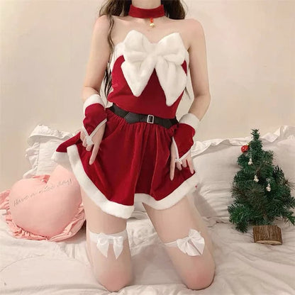 Sexy Christmas Costumes for Women Santa Claus Cosplay Holiday Party Performance Clothing Tempting Uniform Live Streaming Cloth