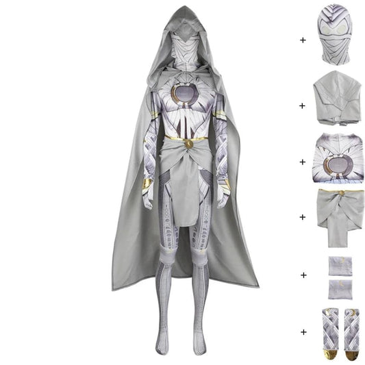 Marc Spector Moon Knight Mister Cosplay Costume Movie Werewolf By Night Man Of Wolf Cloak Jumpsuit Halloween Superhero Suit