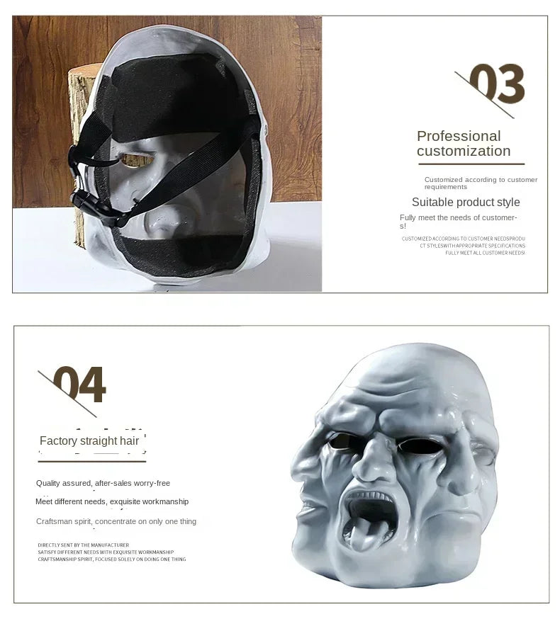 2024 Newest Hot New Creative Ghost Face Hollywood Harvest Day 2Payday Three Faced Resin Mask Halloween Horror Role Playing