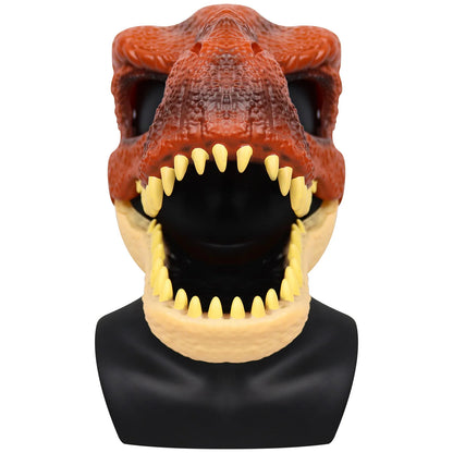 3D Dinosaur Mask Lifelike Raptor Dino Moving Jaw Dinosaur Mask High Quality PVC Headwear Halloween Children Toy Carnival Gift