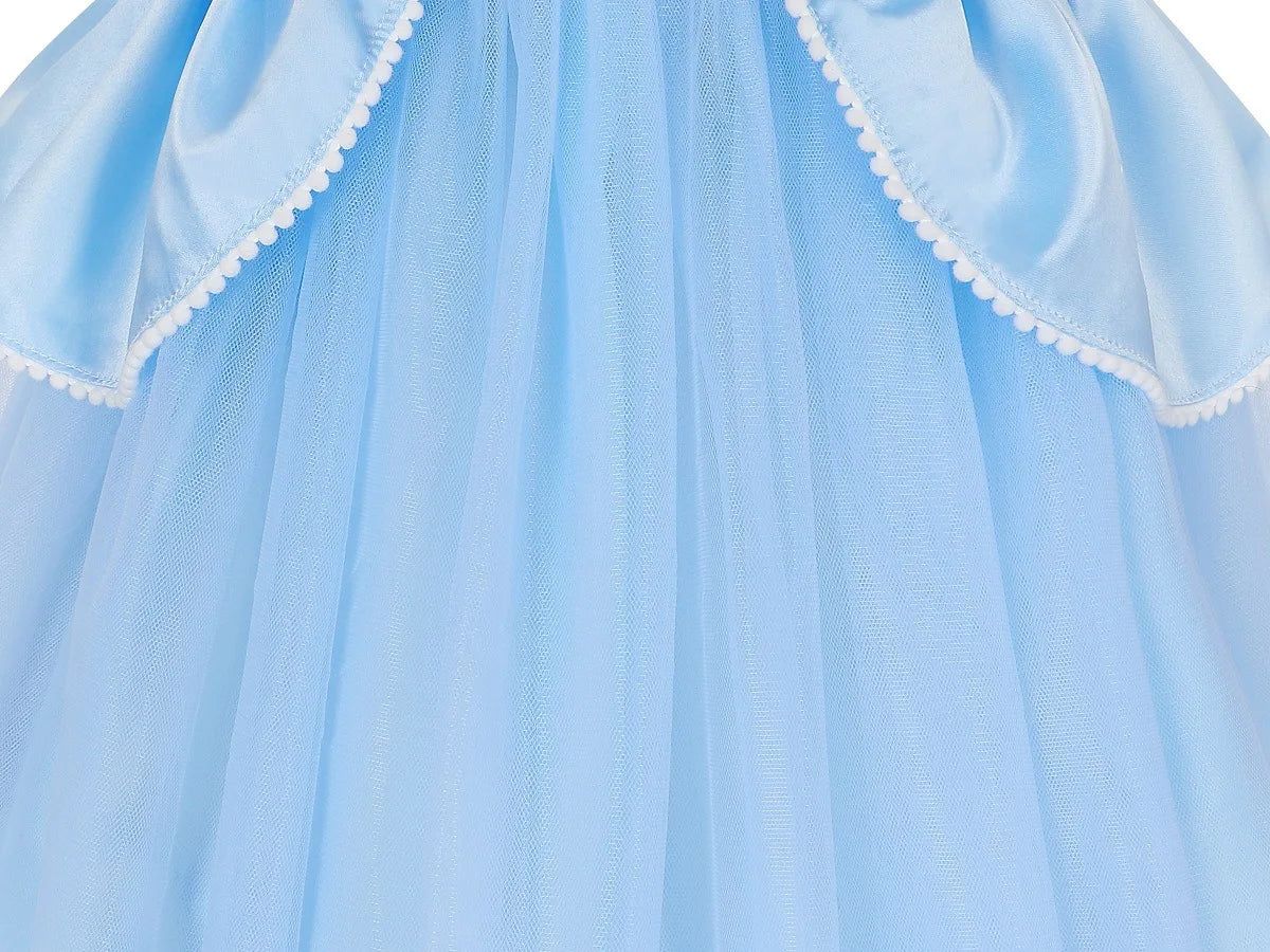 Disney Girl Cinderella Cosplay Dress Up Clothes For Girls Halloween Carnival Party Princess Costume Kids Birthday Wedding Gown