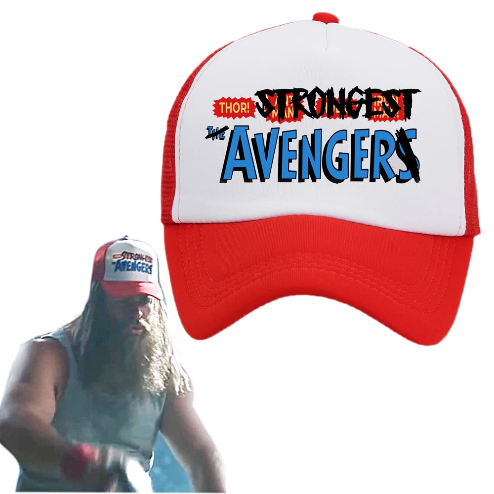 The Strongest Avenger Baseball Cap Thor Love and Thunder Trucker Hat Print  Red Hats Fathers Day Gift