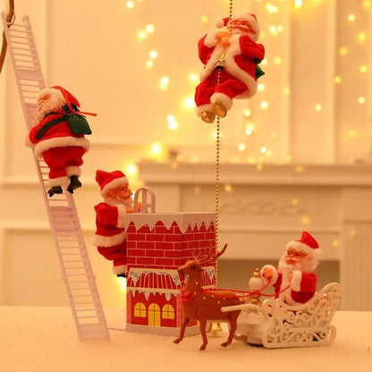 European Christmas Electric Climbing Beads Santa Claus Home Children's Electric Toys Christmas Gift Decorations