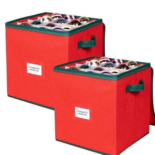 Christmas Ornament  Ball Storage Box 64 Grids Compartments Ornament Storage Container Box Holiday Xmas Ornaments Organizer