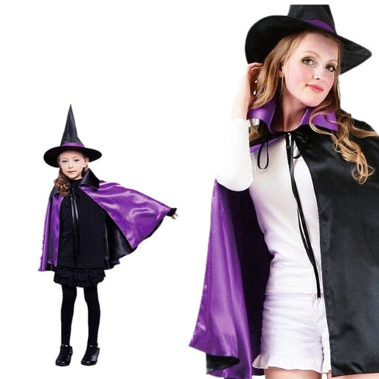 Children's Halloween Witch Cape Robe With Pointed Hat Role Play Children's Masquerade Children's Christmas Performance 268