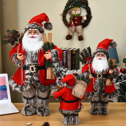 Christmas Large Santa Claus Dolls Ornaments Standing Santa Figurine Doll Christmas Home Decoration Kids Gift navidad home decor