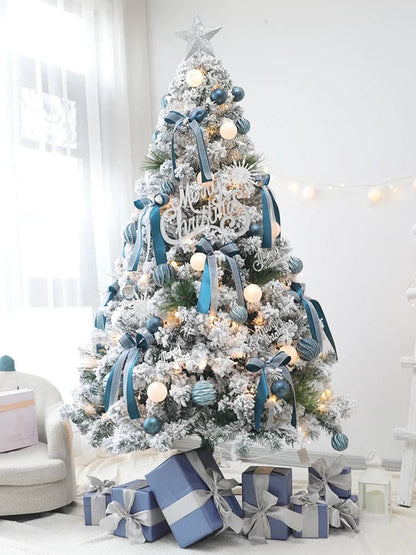 Blue Encrypted Christmas Tree Set Large Living Room New Year Luxury Artificial Christmas Tree Set Ornaments Gift Family Outdoor