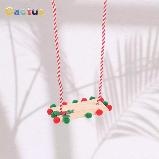 1Pcs 1:12 Dollhouse Miniature Simulation Elf on Shelf Swing For Christmas Bookshelf Elf Doll Swing DIY Kid Toy Accessories
