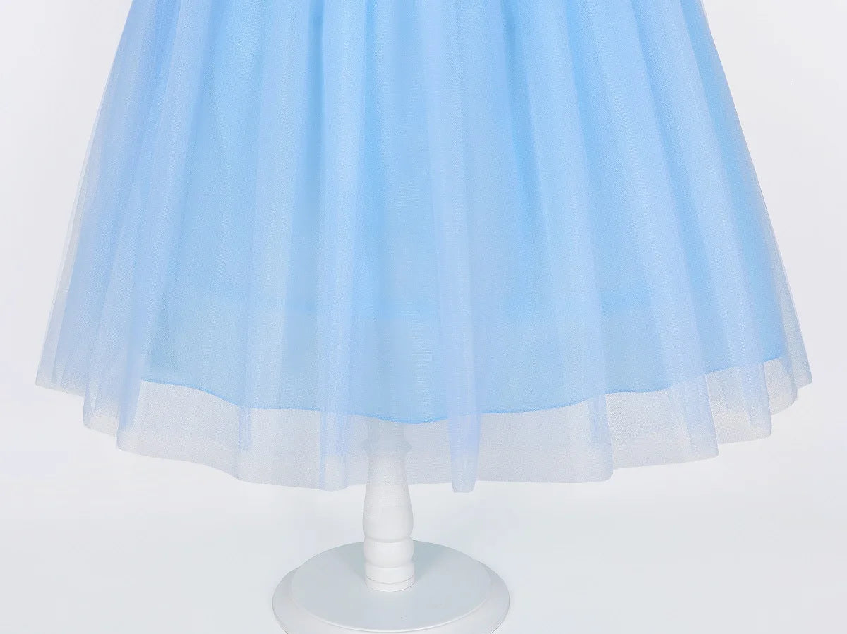 Disney Girl Cinderella Cosplay Dress Up Clothes For Girls Halloween Carnival Party Princess Costume Kids Birthday Wedding Gown