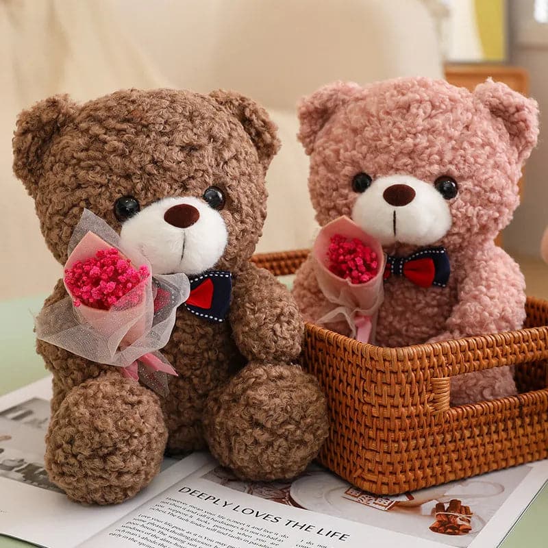 Hug Bouquet Teddy Bear -  Super Soft Bow Tie Bear