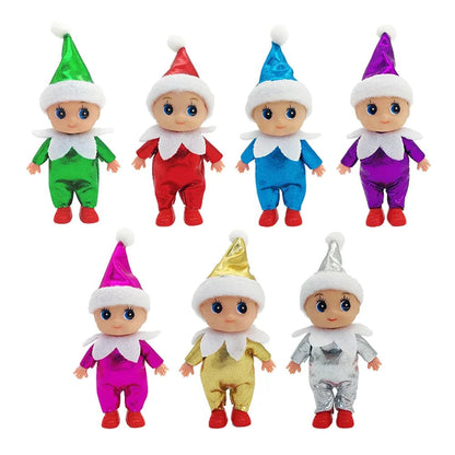 Christmas Baby Elf Dolls Twins Todder Elves Shining Kindness Kid Craft Babies Doll Toy Decoration On The Shelf Gift For Kids