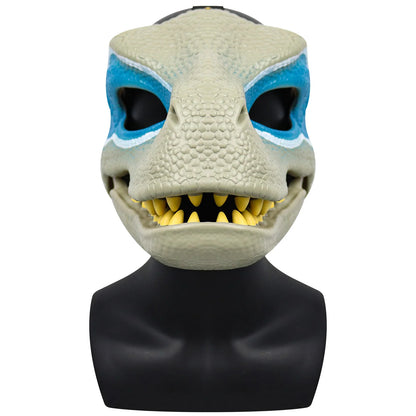 3D Dinosaur Mask Lifelike Raptor Dino Moving Jaw Dinosaur Mask High Quality PVC Headwear Halloween Children Toy Carnival Gift