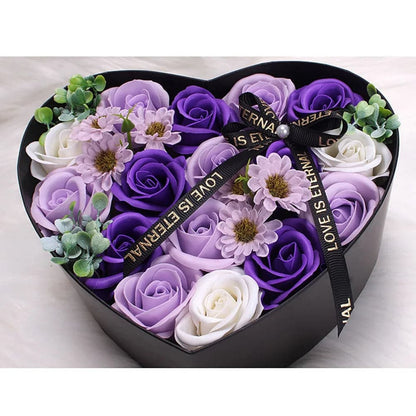 Heart-Shaped Rose Gift Box - Eternal Rose Bouquet