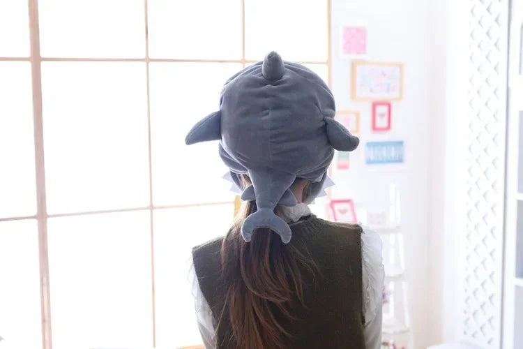 Cap Decor Coronet Headgear Headdress Funny Shark Dinosaur Toys PP Cotton Doll Cute Plush Toy Adult Plushs Hat