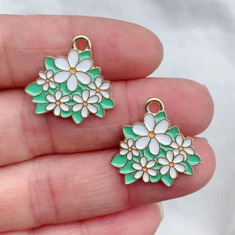 Enamel Sunflower Pendant for Women - Bulk Craft Jewelry