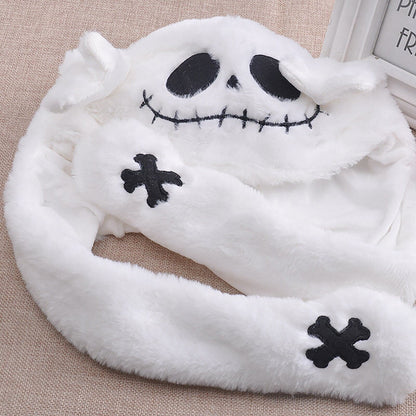 Creative Plush Ghost Hat: Ear Moving Halloween Costume