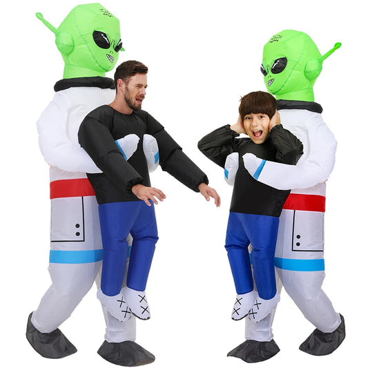 Adult Astronaut ET Alien Inflatable Costume Funny Suits Boys Girls Anime Fancy Dress Purim Halloween Party Cosplay Costumes