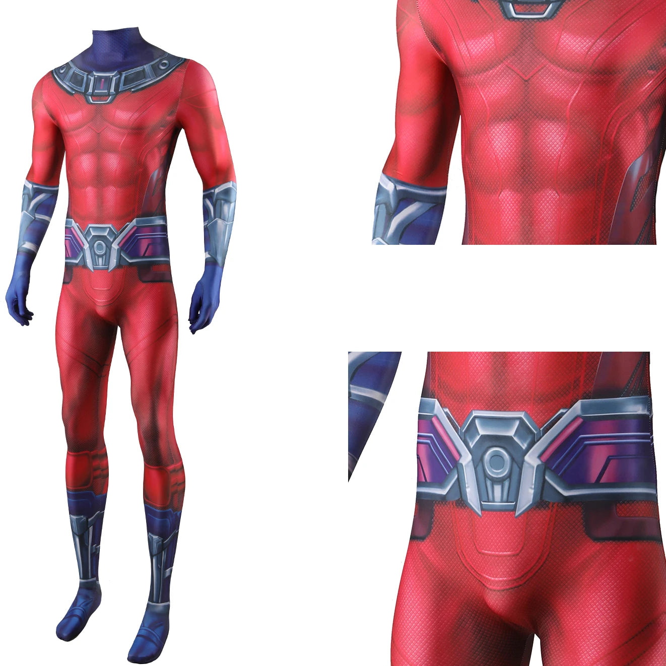 X-Men 97 Magneto Cosplay Costume Superhero 3D Printed Bodysuit X-Men 97 Magneto Spandex Outfit Cosplay Halloween Costume