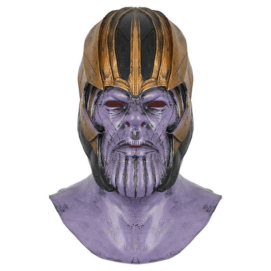 Thanos Latex Mask Halloween Adults Cosplay Costume Props Super Villain Fancy Dress Party Accessories