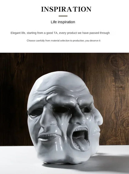 2024 Newest Hot New Creative Ghost Face Hollywood Harvest Day 2Payday Three Faced Resin Mask Halloween Horror Role Playing