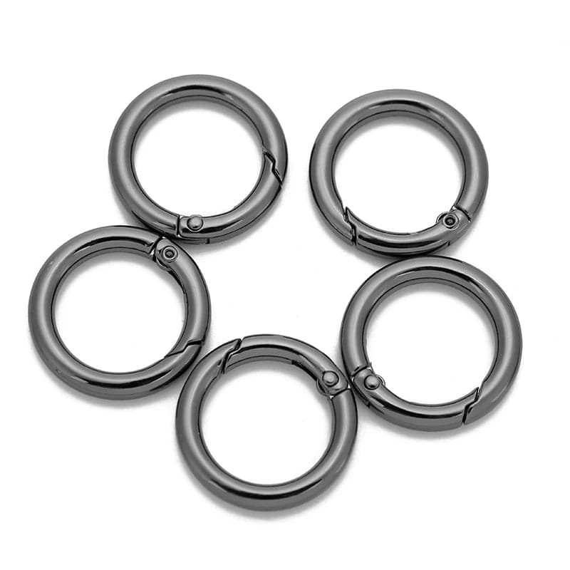 5PCS 25mm 28mm Open Spring Ring Buckle Keyring Key Chains (Never Fade) Round Split Ring Key Rings For Bag Jewelry Finings