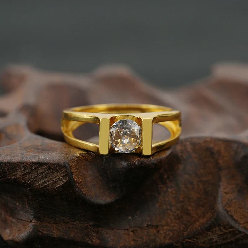 White Zircon Ring for Men - Jewelry Accessories