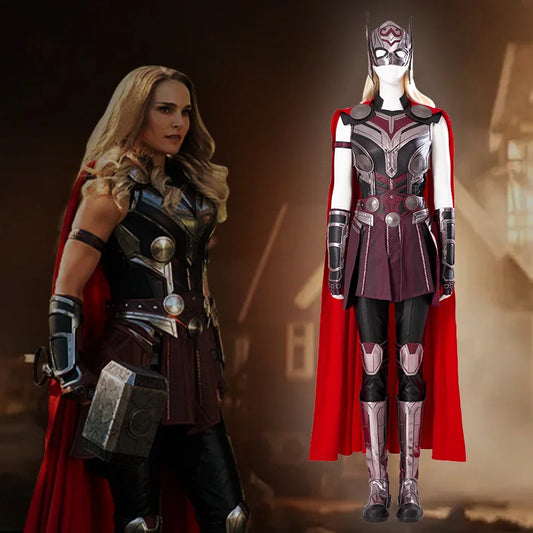 Superhero Lady Thor Cosplay Costume Jane Foster Outfits Women Armor Suit for Halloween Carnival Party Custom Size