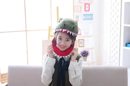 Cap Decor Coronet Headgear Headdress Funny Shark Dinosaur Toys PP Cotton Doll Cute Plush Toy Adult Plushs Hat