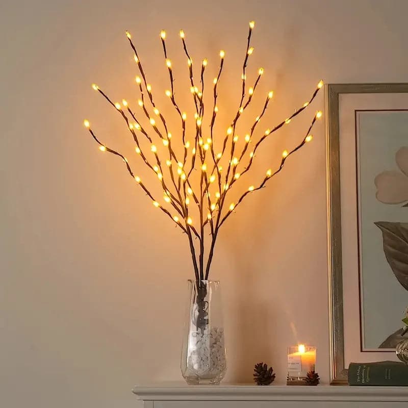 1pc 20 LED Branch Lights Indoor Decoration Lighting For Weddings Birthdays And Christmas Fairy Lights With Branch Design