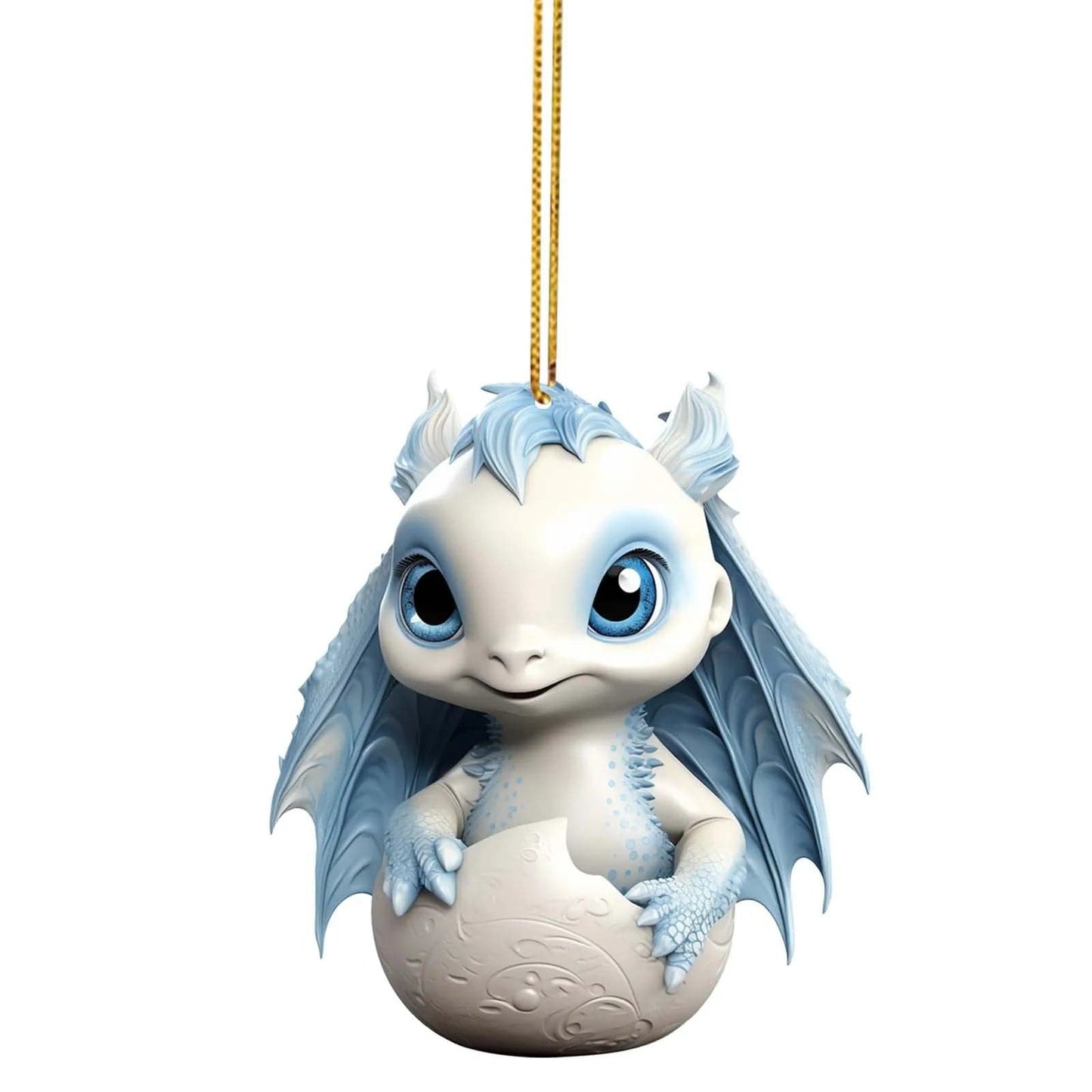 Cute Little Dragon Christmas Decorations Blue And White Porcelain Color Home Christmas Tree Ornament Pendant