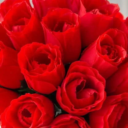 Red Rose Bouquet for Valentine - Silk Roses Bouquet