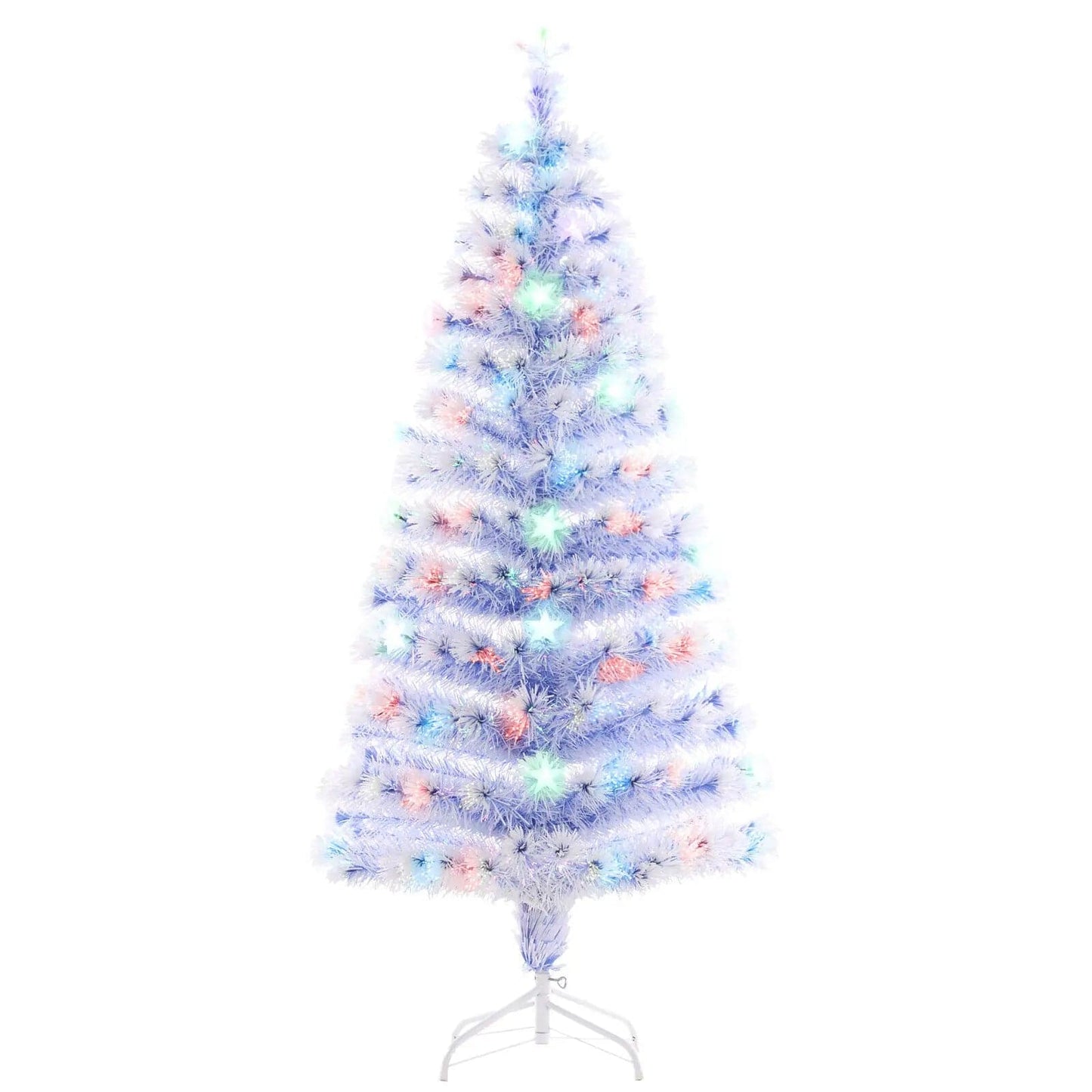 Pre-lit Fiber Optic 5' Tree Artificial Christmas Tree Multicolor LED Star Lights