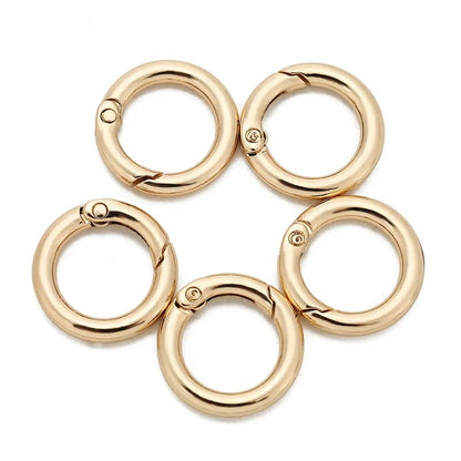 5PCS 25mm 28mm Open Spring Ring Buckle Keyring Key Chains (Never Fade) Round Split Ring Key Rings For Bag Jewelry Finings