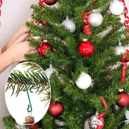 10/200pcs Christmas Ornament Hooks S-Shaped Xmas Tree Ball Pendan Hanging Plastic Hook Hanger DIY New Year Home Party Decoration