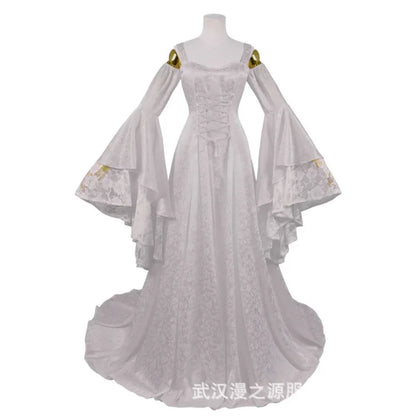 Victorian Costume Medieval Queen Princess Dress Renaissance Women Halloween Royal Wedding Bridal Gown Forest Dress For Adult