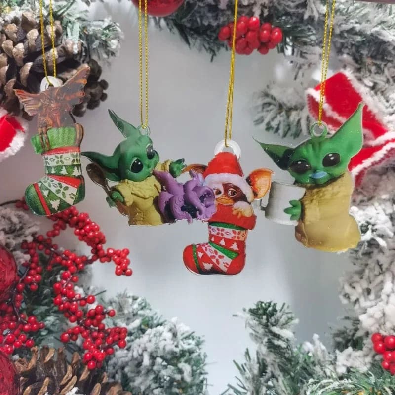 Chrismtas Tree Pendants Gremlins Fairy Christmas Socks Xmas Ornaments Flying Dragon Christmas Tree Decorations Christmas Gift