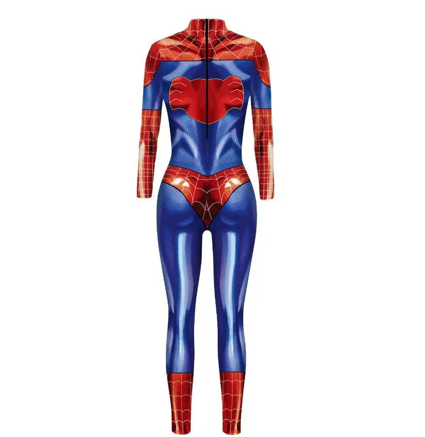 Spiderman Cosplay Woman Sexy Zentai Suit Spandex Bodysuit Superhero SPIDERMAN Costume Halloween Carnival Fancy Dress Jumpsuit