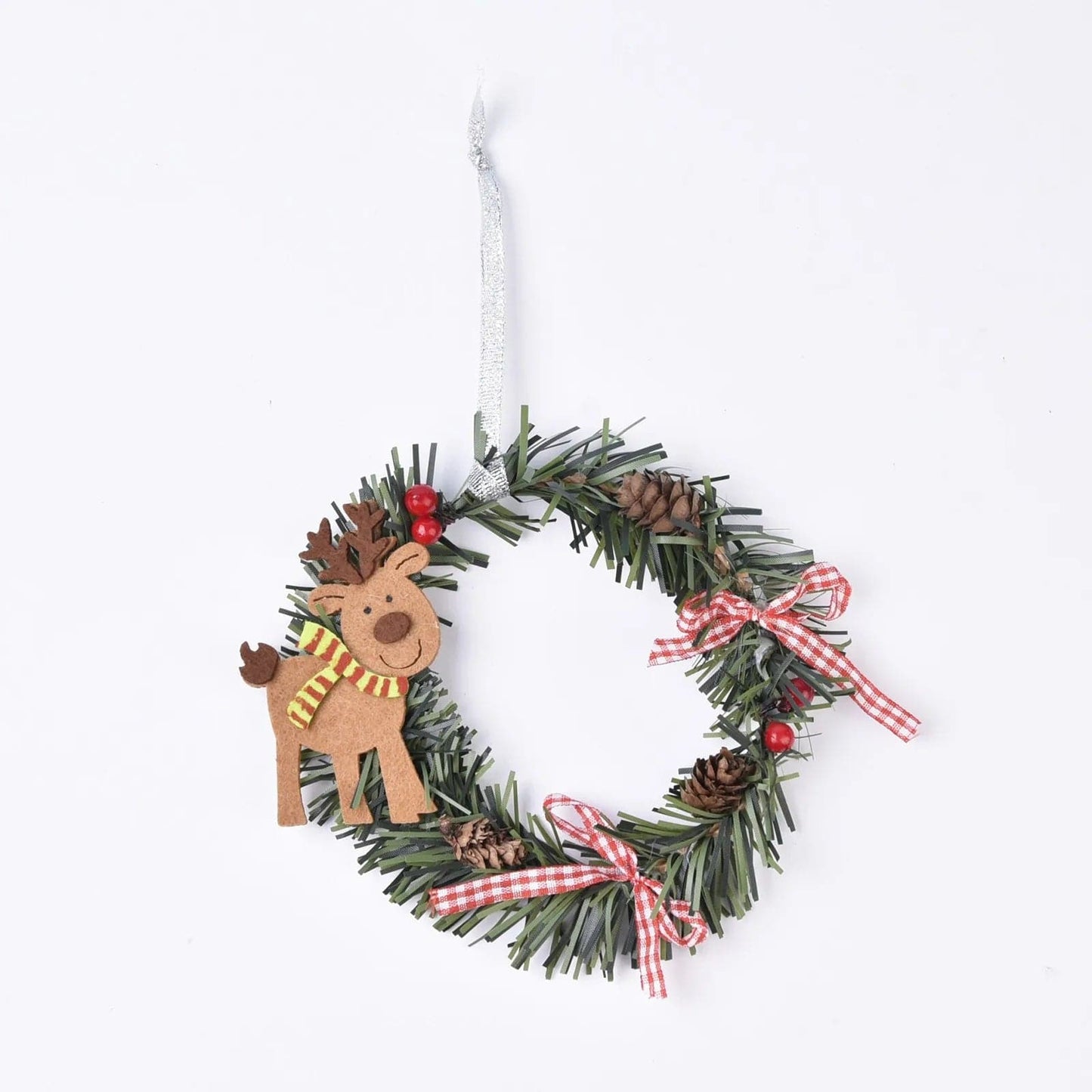 Mini Christmas Wreath Decor Wall Door Ornament Garland Xmas Party Decor