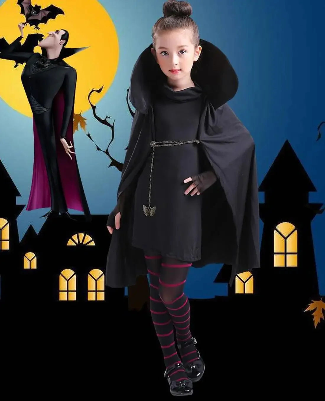 Christmas halloween costumes for girls Carnival Hotel Transylvaniaing Mavis Cosplay Fancy costumes toy Vampire child adult women