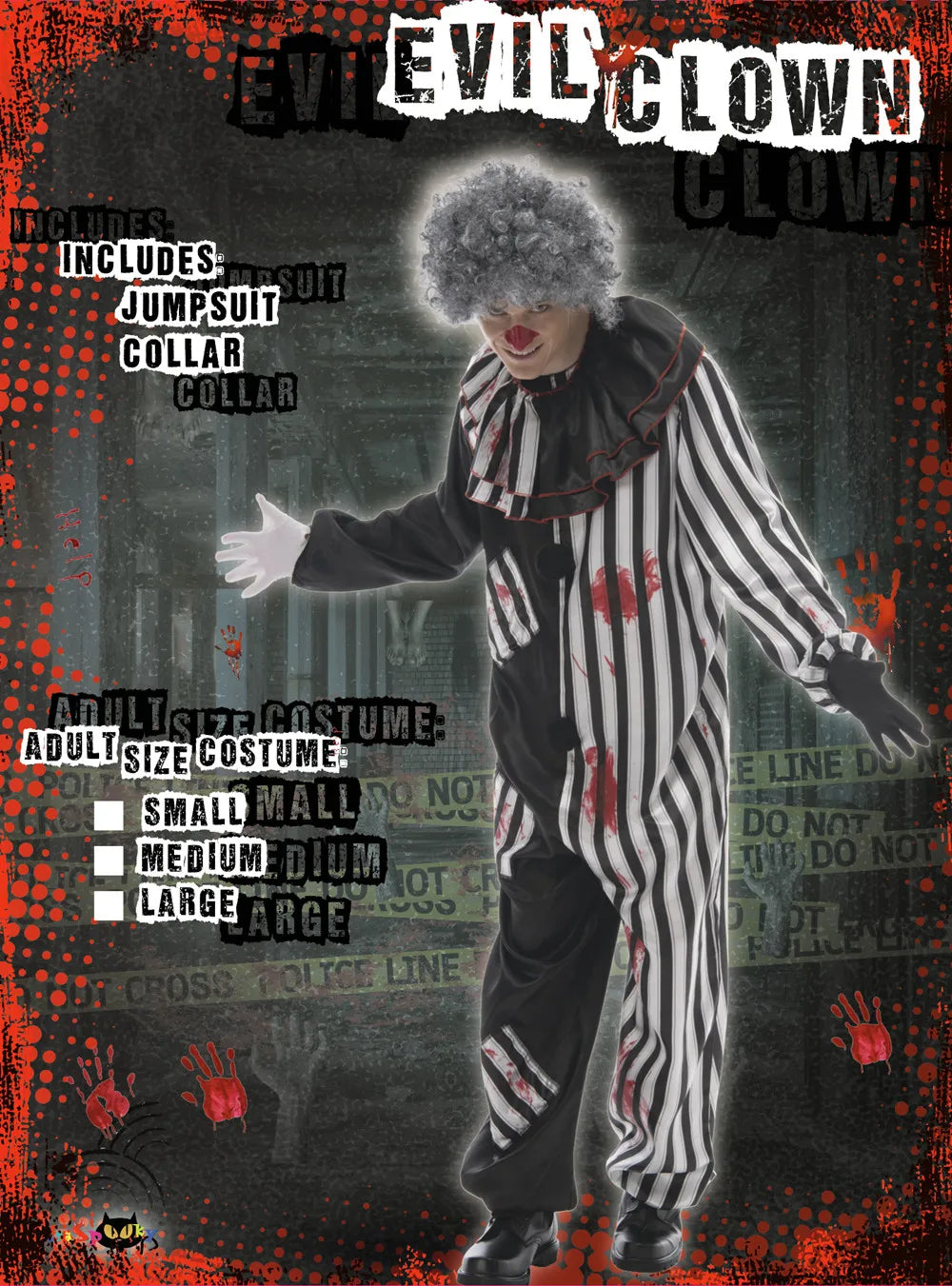 2022 Adult Evil Clown circus Cosplay Halloween Costume Vintage Men's Bloody Killer Clown Carnival Easter Purim Fancy Dress